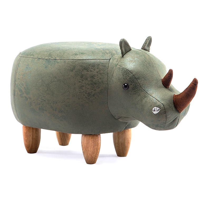 зеленый пуфик носорог